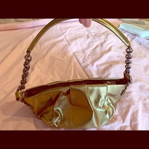 Gold, Vegan leather Vera Wang purse